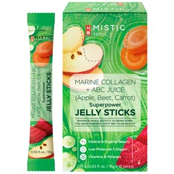 MISTIC MARINE COLLAGEN + ABC JUICE (Apple, Beet, Carrot) SUPERPOWER JELLY STICKS Натуральный коллаген в желе с соком яблока, моркови и свеклы 15ш