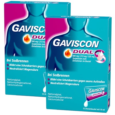 GAVISCON® Dual 500 mg / 213 mg / 325 mg Suspension Sparset