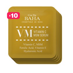 [COS DE BAHA] НАБОР ПРОБНИКОВ Сыворотка для лица осветляющая ВИТАМИН С VM Cos De Baha Vitamin C MSM Serum, 1,5 мл х 10 шт.