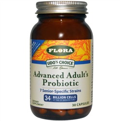Flora, Udo's Choice, улучшенная формула пробиотика для взрослых, 30 капсул в растительной оболочке