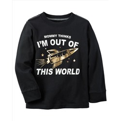 Foil Print Out Of This World Long-Sleeve Graphic Tee
