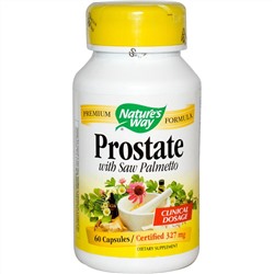 Nature's Way, Средство для предстательной железы Prostate, с экстрактом пальмы сереноа, 327 мг, 60 капсул