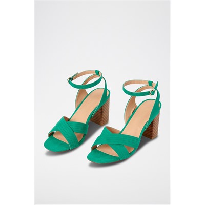 Sandalias de tacón Verde