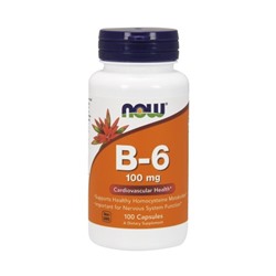 Витамин B6 NOW B-6 100 мг (100 капс)