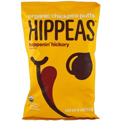 Hippeas, Organic Chickpea Puffs, Happenin' Hickory, 4 oz (113 g)