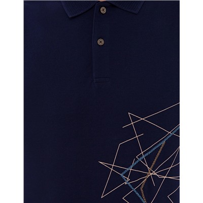 Koyu Lacivert Slim Fit Polo Yaka Tişört