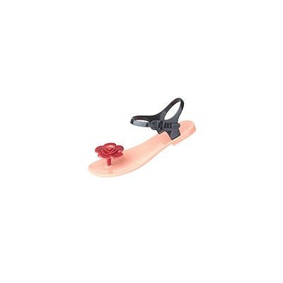 Сандалии  Jelly Flower (телесно-розовый, черный, красный) / Zhoelala Jelly Flower nude-red-black