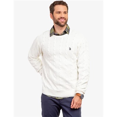 USUF2S5216-0000A  CABLE CREW NECK SWEATER