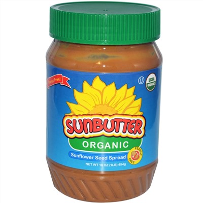 SunButter, Органическое масло из семян подсолнечника 16 унции (454 г)