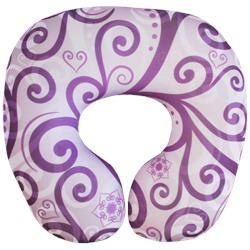 Подушка под шею фиолетовая