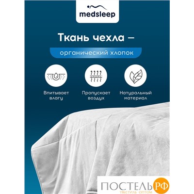 MedSleep WHITE CLOUD Одеяло 200х210,1пр,хлопок/хлопок.вол./микровол.