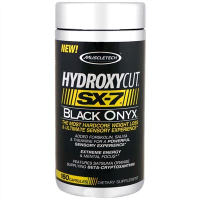 Hydroxycut, Extreme Energy, SX-7, Black Onyx, 160 Capsules