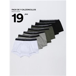 PACK OF 7 PLAIN BOXERS