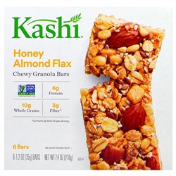 Kashi, Батончики Chewy Granola Bars, Honey Almond Flax, 6 батончиков, 35 г каждый