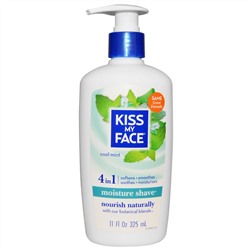 Kiss My Face, Увлажняющее средство для бритья, с охлаждающей мятой, 11 жидких унций (325 мл)