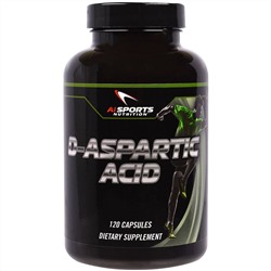 AI Sports Nutrition, D-аспарагиновая кислота, 120 капсул