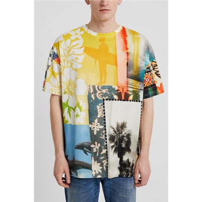 Camiseta unisex patch hawaiano
