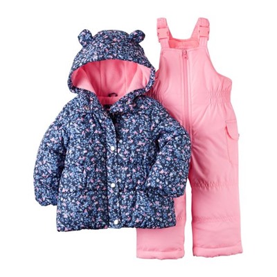 Floral Snowsuit Set