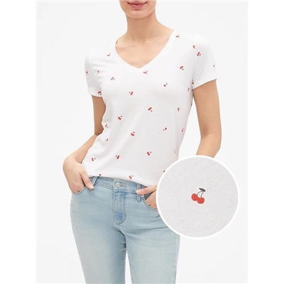 Favorite Print V-Neck T-Shirt