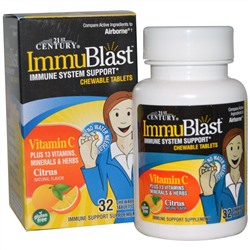 21st Century, Витамины ImmuBlast, Цитрусовый вкус, 32 Жевательные таблетки