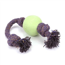 Beco Pets, Экологичный шарик для собак на веревке, маленький, зеленый, 1 веревка