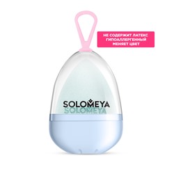 [SOLOMEYA] Спонж для макияжа МЕНЯЮЩИЙ ЦВЕТ косметический Blue-pink Color Changing Blending Sponge, 1 шт