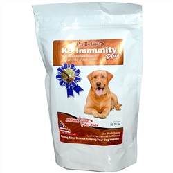 Aloha Medicinals Inc., K9 Immunity Plus, для собак, мягкие жевательные пластинки со вкусом печени и рыбы, 60 пластинок