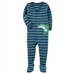 1-Piece Dinosaur Snug Fit Cotton PJs