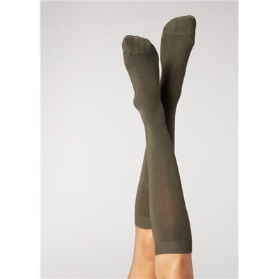 Lange Socken mit Cashmere