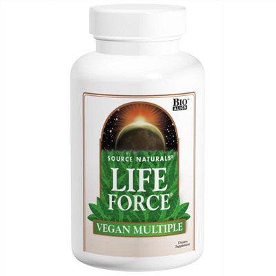 Source Naturals, Life Force, Vegan Multiple, 120 таблеток