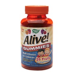 Nature's Way Alive! Children's Multivitamin, Gummies 90.0 ea | Мультивитамины Мишки