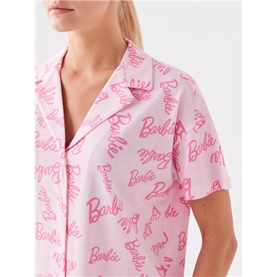 LC Waikiki Gömlek Yaka Barbie Baskılı Kısa Kollu Kadın Pijama Takımı, LCW DREAM                                            
                                            Gömlek Yaka Barbie Baskılı Kısa Kollu Kadın Pijama Takımı