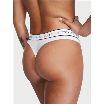 COTTON Logo Cotton Thong Panty