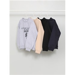 4-PACK OF CONTRAST PLAIN AND PRINTED SWEATSHIRTS