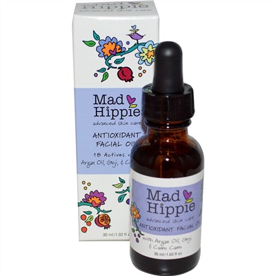 Mad Hippie Skin Care Products, Антиоксидантное масло для лица, 1,02 жидких унций (30 мл)