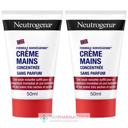 Neutrogena Crème Mains Concentrée - Sans Parfum - LOT de 2x50ml