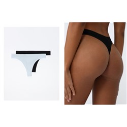PACK OF 2 SEAMLESS RIBBED THONGS