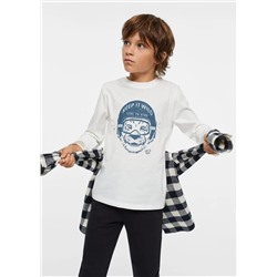 Camiseta manga larga estampada -  Niño | MANGO OUTLET España
