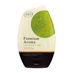 ST Shoushuuriki Premium Aroma Свежая зелень Жидкий освежитель воздуха для помещения с с афродизиаками и ароматом свежей зеленифлакон 400 мл