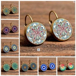 Boho Flower Drop Earrings For Women Vintage Jewelry girl