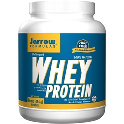 Jarrow Formulas, 100% Натуральный Сывороточный Протеин в Порошке Без Вкуса, 16 унций (454 г)