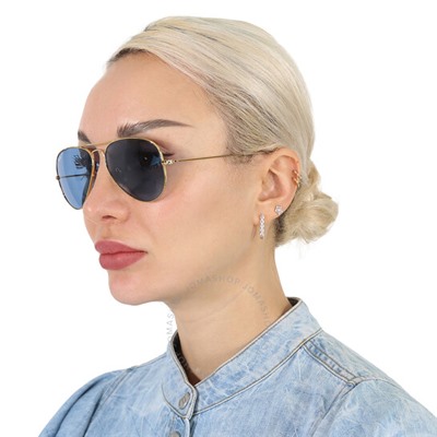 RAY-BAN  Aviator Classic Polarized Blue Unisex Sunglasses