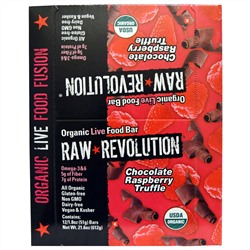 Raw Revolution, Органический батончик с шоколадом и малиной, 12 батончиков, 1,8 унций (51 г) каждый