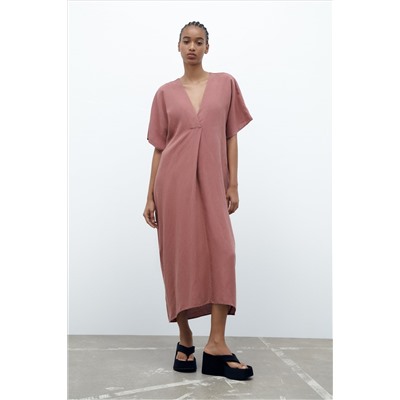 TUNIC DRESS WITH PLEAT