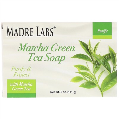 Madre Labs, Matcha Green Tea Soap Bar, with Rosemary, Marula & Argan, 5 oz (141 g)