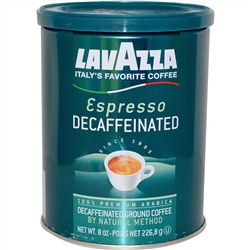 LavAzza Premium Coffees, Молотый кофе без кофеина, эспрессо, 8 унций (226,8 г)