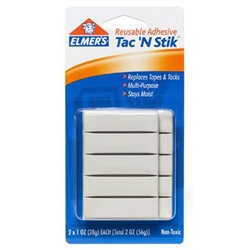 Elmer's Tac 'N Stik Reusable Adhesive, Pack of 2