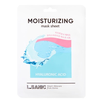 L.SANIC Hyaluronic Acid Moisturizing Mask Sheet Увлажняющая тканевая маска с гиалуроновой кислотой 25мл