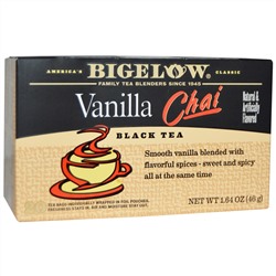 Bigelow, Ванильный Чай со специями, 20 чайных пакетиков, 1,64 унции (46 г)