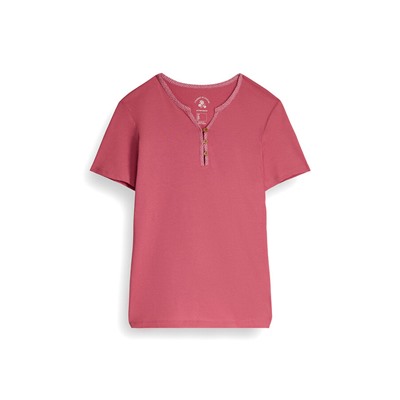 Camiseta 100% algodón manga corta rosa